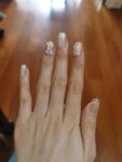 (Plumage White Gauze) White Cat Eye Short Square Handmade Press On Nails photo review