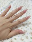 (Nude Allure) Long Almond Handmade Press On Nails photo review