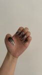 (Forbidden Romance) 3D Gradient Luxury Long Coffin Handmade Press On Nails photo review