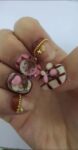 (Strawberry Chocolate) 3D Luxury Short Square Handmade Press On Nails photo review