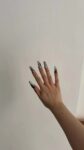 (Forbidden Romance) 3D Gradient Luxury Long Coffin Handmade Press On Nails photo review