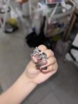 (Forbidden Romance) 3D Gradient Luxury Long Coffin Handmade Press On Nails photo review