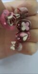 (Strawberry Chocolate) 3D Luxury Short Square Handmade Press On Nails photo review