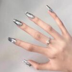 (Silver Spice) 3D Luxury Long Coffin Handmade Press On Nails photo review