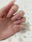 (Nude Allure) Long Almond Handmade Press On Nails photo review